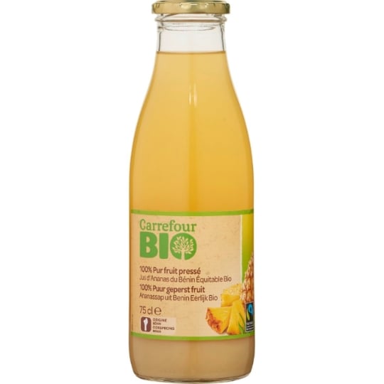 Jus d'ananas 100% pur fruit pressé Bio CARREFOUR BIO