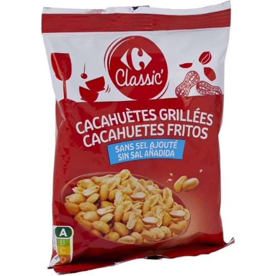 Cacahuètes grillées sans sel ajouté CARREFOUR CLASSIC