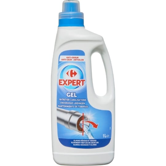 Gel entretien canalisations anti-odeur CARREFOUR EXPERT