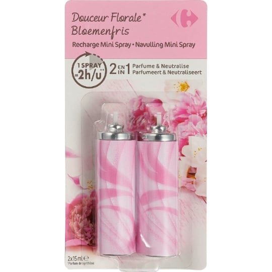 Désodorisant Recharge Douceur Florale Parfume et Neutralise CARREFOUR