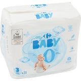 Couches 0% lotion T3 midi : 4-9 kg CARREFOUR BABY