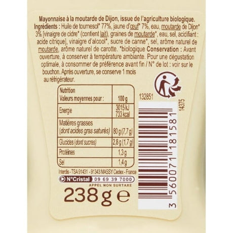 Mayonnaise CARREFOUR BIO