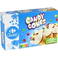 CARREFOUR CLASSIC Candy Cônes Glacés Pack de 8 328g