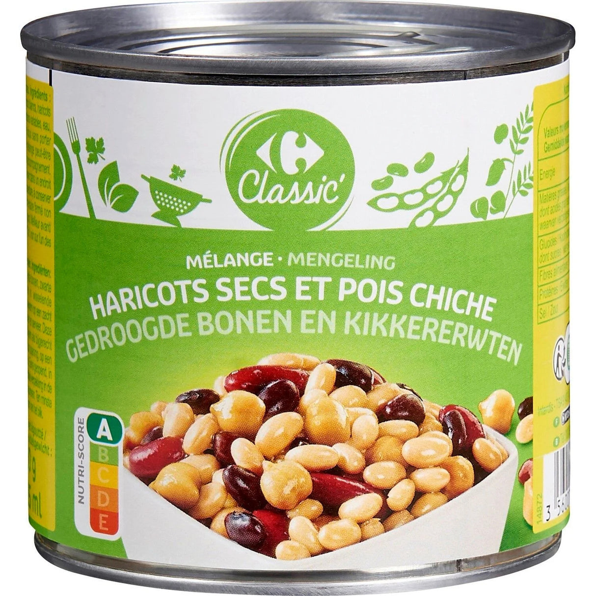 TOM FOOD Haricots et Pois Chiches Conserve 425g