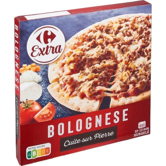 CARREFOUR CLASSIC Pizza Bolognaise Cuite sur Pierre Surgelée 375 g