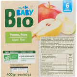 Desserts bébé pomme poire dès 6 mois Bio CARREFOUR BABY