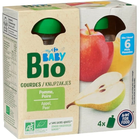 Desserts bébé pomme poire dès 6 mois Bio CARREFOUR BABY