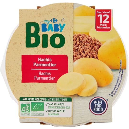 Plat bébé hachis parmentier dès 12 mois Bio CARREFOUR BABY