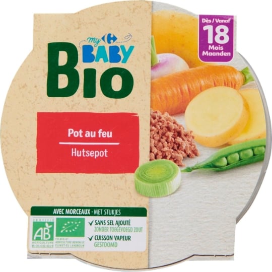 Plat bébé pot au feu dès 18 mois Bio CARREFOUR BABY