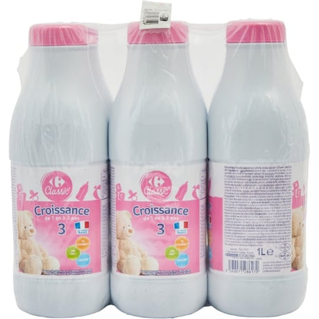 Lait bébé Liquide croissance 3 de 1 à 3 ans CARREFOUR CLASSIC