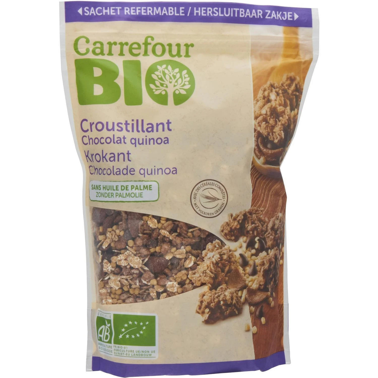 CARREFOUR BIO Muesli Quinoa au Chocolat 375 g