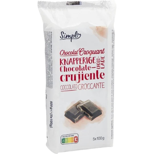 SIMPLY Chocolat Noir Pack de 5 5x100g