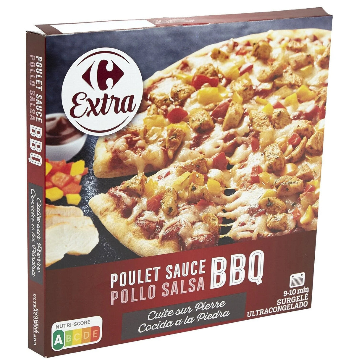 CARREFOUR CLASSIC Pizza Poulet Sauce BBQ Surgelée 390 g