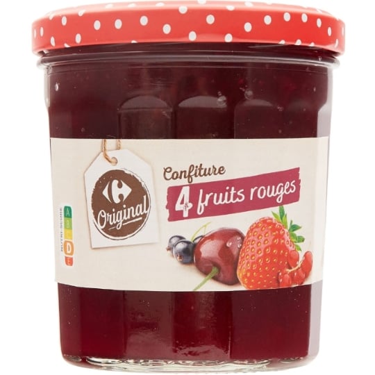 Confiture 4 fruits rouges CARREFOUR ORIGINAL