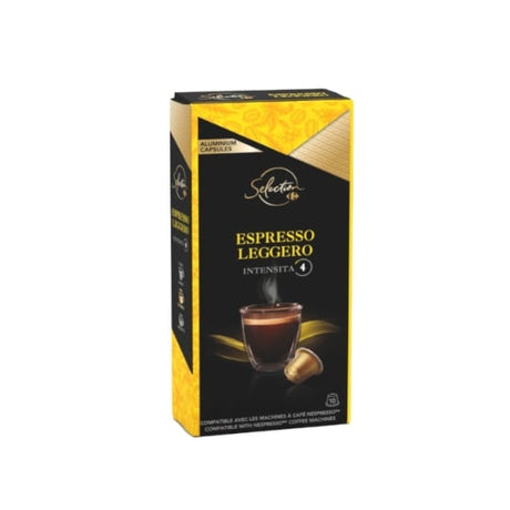 Café capsules Compatibles Nespresso expresso doux CARREFOUR SELECTION