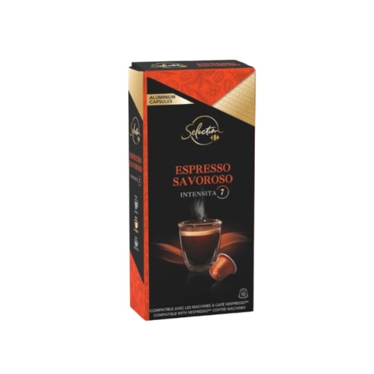 Café capsules Compatibles Nespresso expresso équilibré CARREFOUR SELECTION