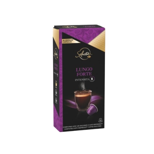 Café capsules Compatibles Nespresso lungo corsé CARREFOUR SELECTION