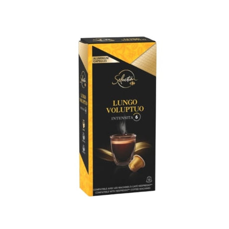 Café capsules Compatibles Nespresso lungo équilibré intensité 6 CARREFOUR SELECTION