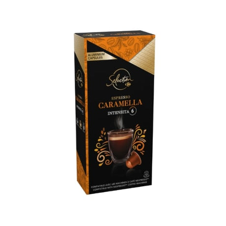 Café capsules Compatibles Nespresso espresso caramella intensité n° 6 CARREFOUR SELECTION