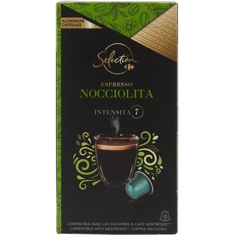 Café Capsules Compatibles Nespresso Espresso Nocciolita Intensité 7 CARREFOUR SELECTION