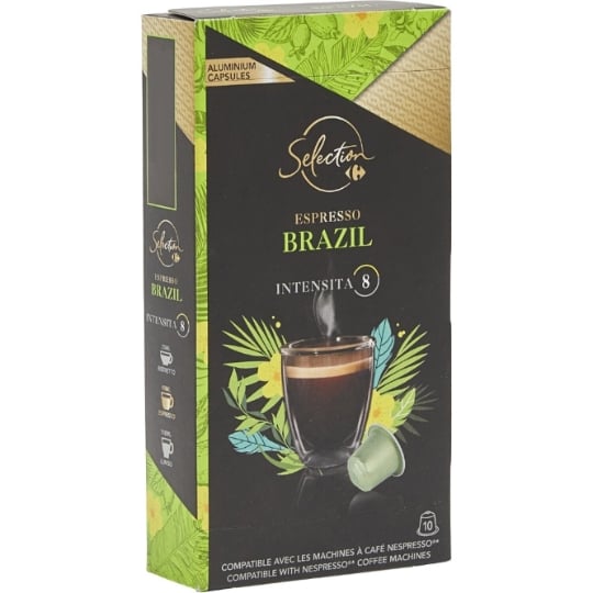 Café capsules Espresso Brazil CARREFOUR SELECTION