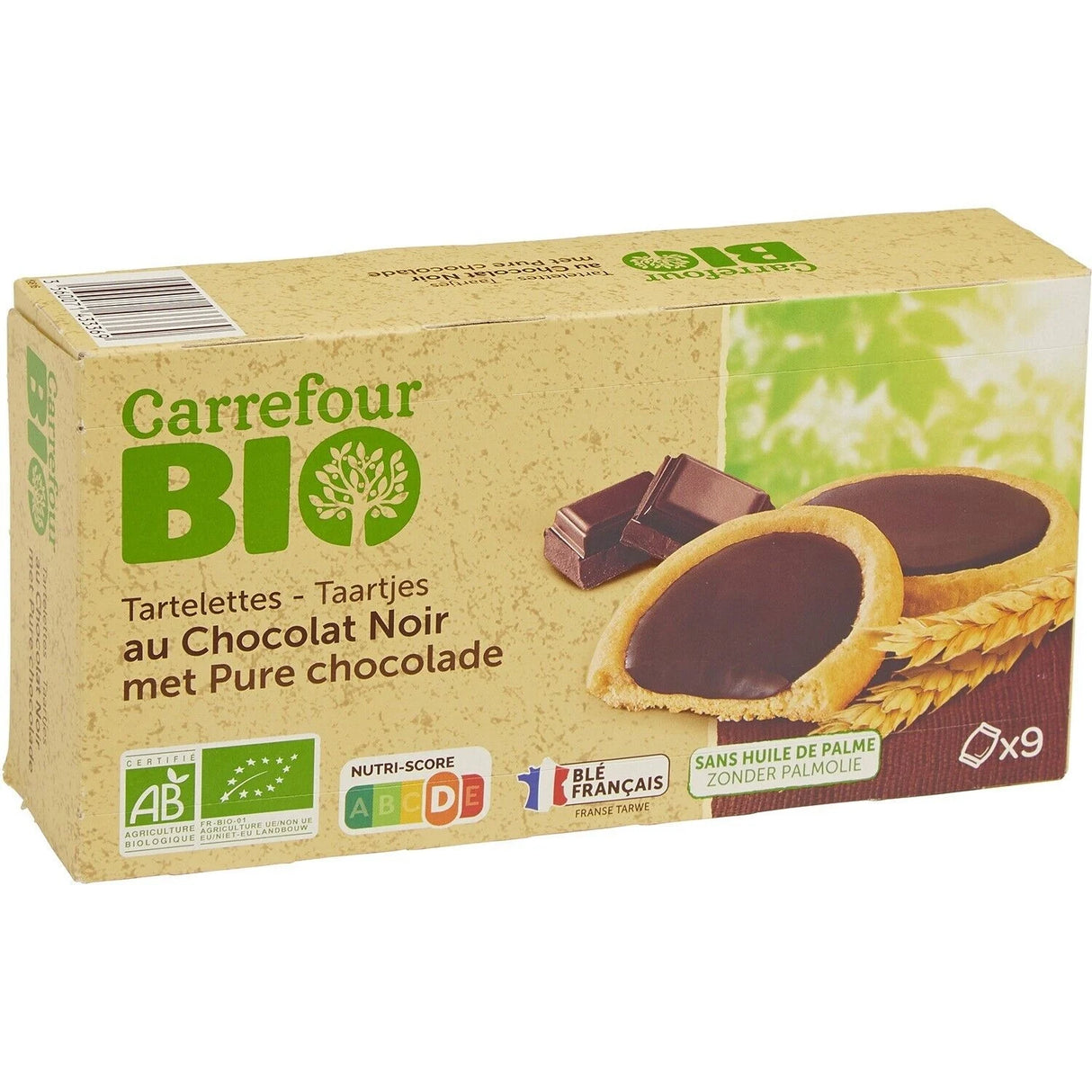 CARREFOUR BIO Tartelettes Chocolat Noir 125 g