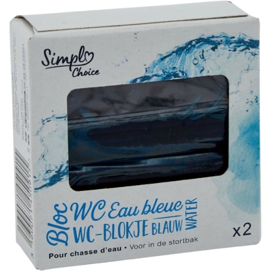 Bloc WC Eau bleue pour chasse d'eau SIMPL CHOICE