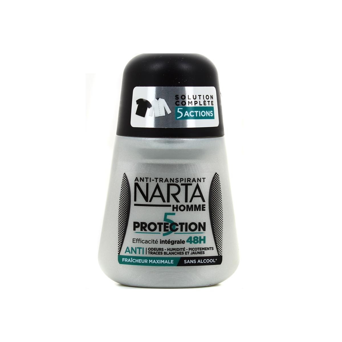 NARTA Déodorant Roll-On Protection 5H Homme 50 ml