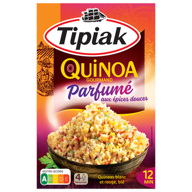 TIPIAK Quinoa aux Épices Douces Pack de 4x60 g