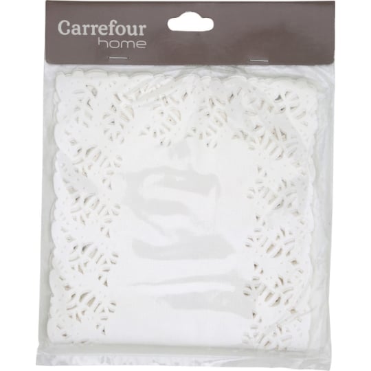 Nappe rectangulaire blancs 34x17cm CARREFOUR HOME