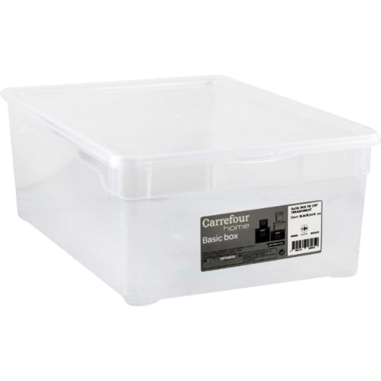 Boite Basic Box 10 l, transparent CARREFOUR HOME