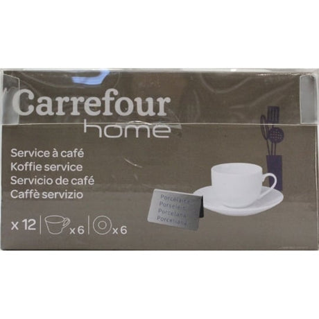 Service tasse à café 12 pièces blanc CARREFOUR HOME