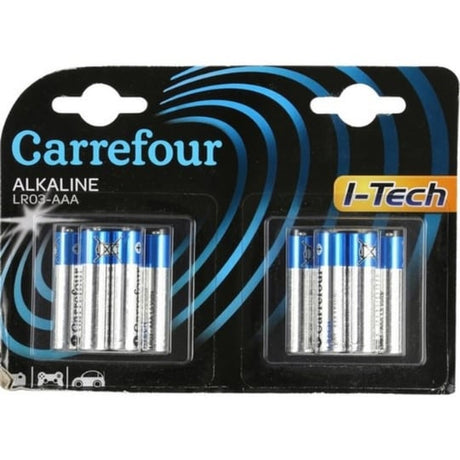 Lot de 12 Piles Alcaline LR03/AAA I-Tech CARREFOUR