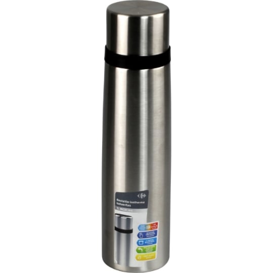 Bouteille isotherme 1l inox CARREFOUR HOME