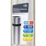 Bouteille isotherme 1l inox CARREFOUR HOME