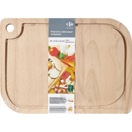 Planche à Découper en Bois Hêtre 30x21,6cm Taille S CARREFOUR HOME