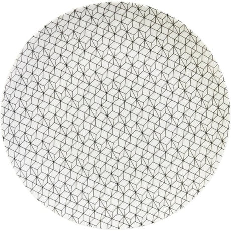 Assiette plate 26,5cm blanc / noir en porcelaine PETITE COLLECTION