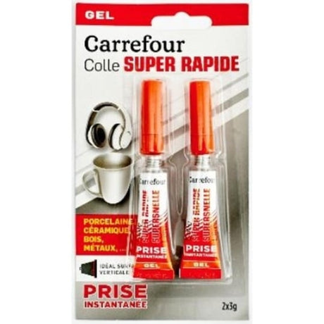 Colle instantatnée gel 2x3g CARREFOUR