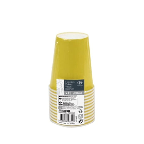 Gobelet carton jaune CARREFOUR HOME