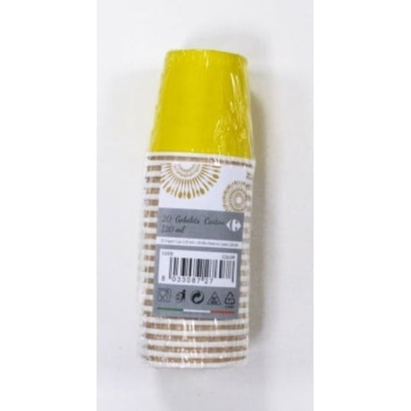 Gobelet carton jaune 10cL CARREFOUR HOME