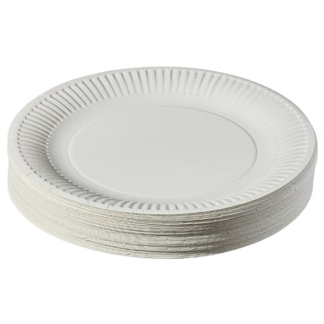 Assiette blanche Ø 23 cm - x50 CARREFOUR