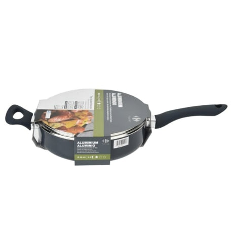 Sauteuse Ø 26 cm avec couvercle - en aluminium gris CARREFOUR HOME