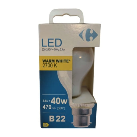 Ampoule LED Standard 40W B22 WW CARREFOUR