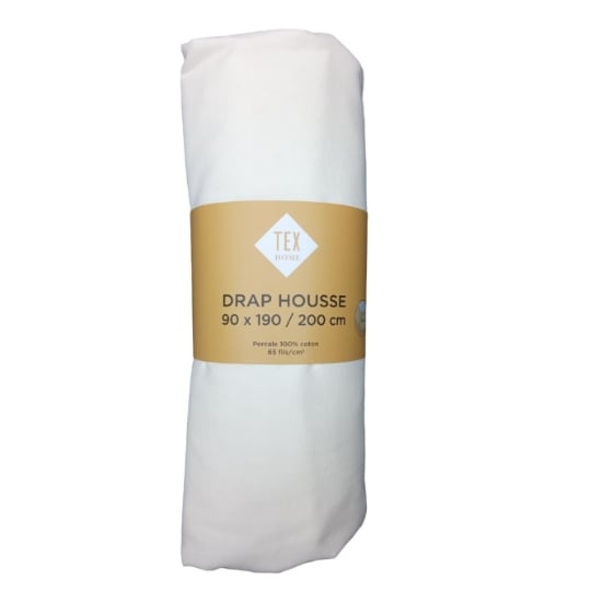 Drap housse écru 90 x 200 cm TEX HOME