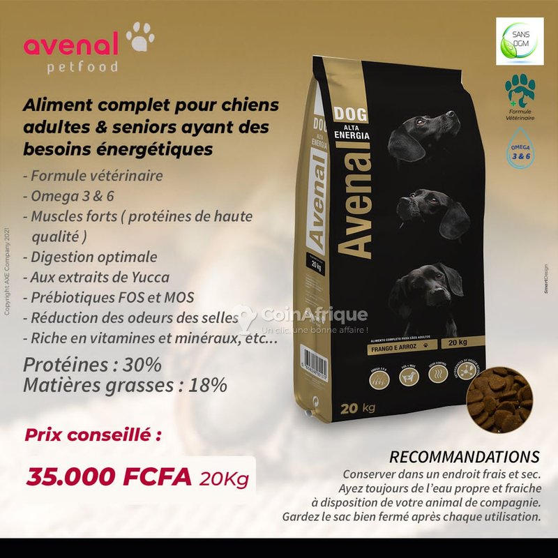 AVENAL Croquettes Chien de Chasse Viande-Céréales 18kg