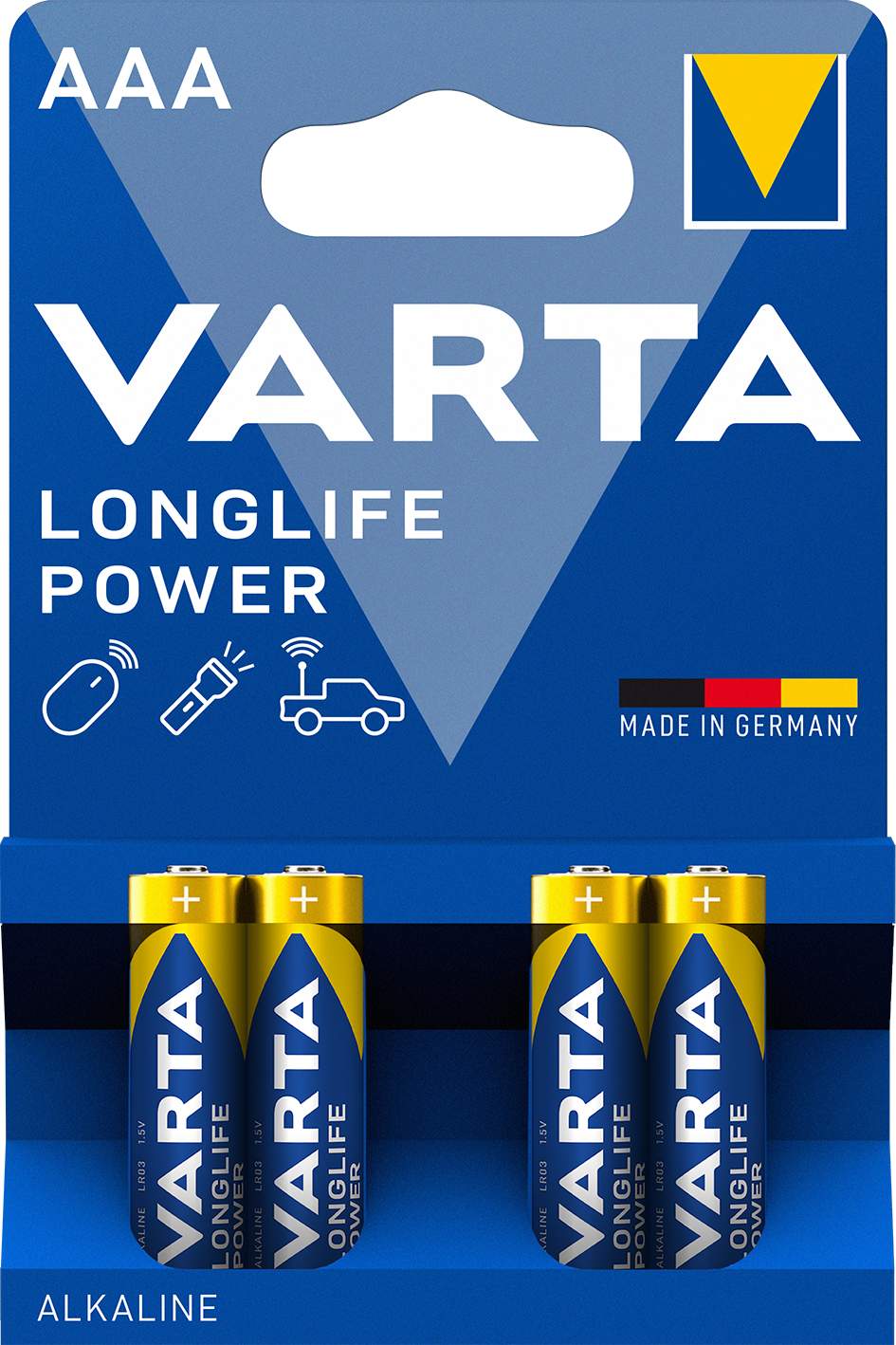 VARTA Piles Longlife Power AAA 1.5V Alcaline Pack de 4