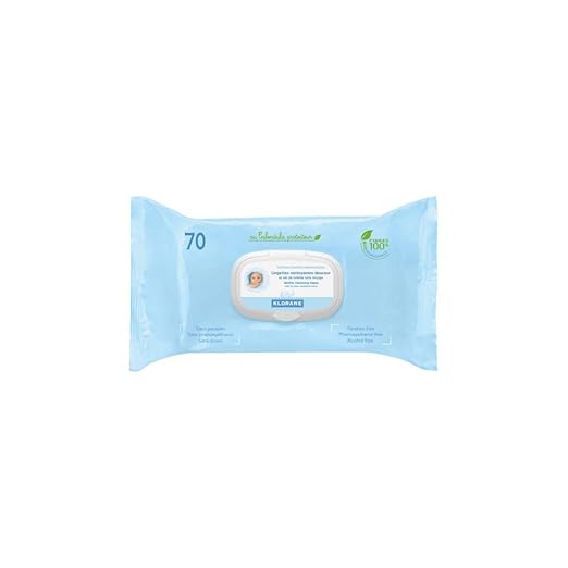 KLORANE Lingettes Nettoyantes Bébé Boîte de 70