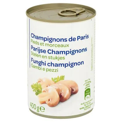 NO&VA Champignons Tranches, Morceaux et Pieds 400 g