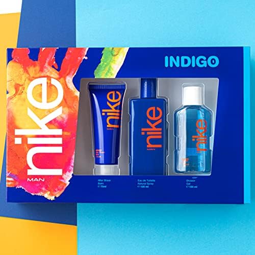 NIKE Indigo Coffret Homme EDT 100ml + Gel Douche 75ml + After Shave 75ml