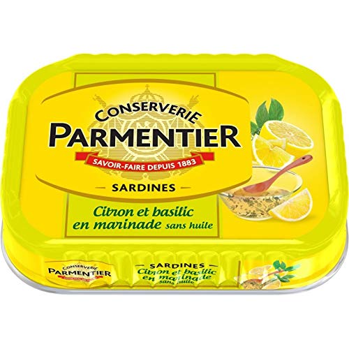 PARMENTIER Sardines Sans Huile Citron et Basilic 135 g